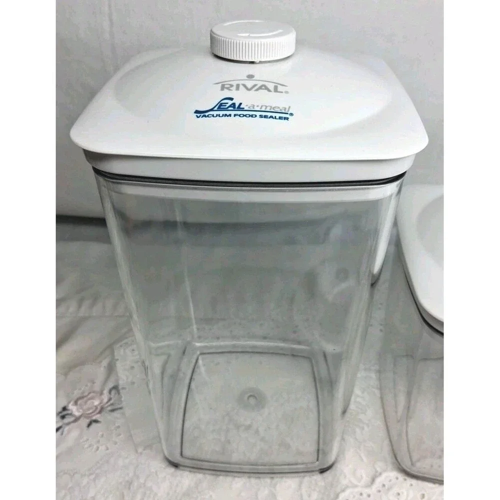 Rival Seal-A-Meal 3 Canisters 3 Lids Hose Sealer Accessory Kit Used Prepper